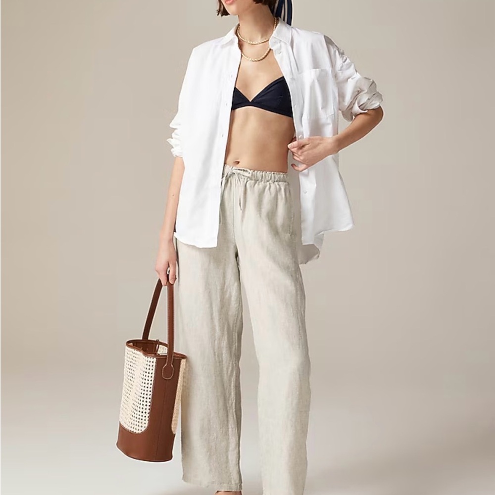 J. Crew soleil linen pants in flax size XS. NWOT